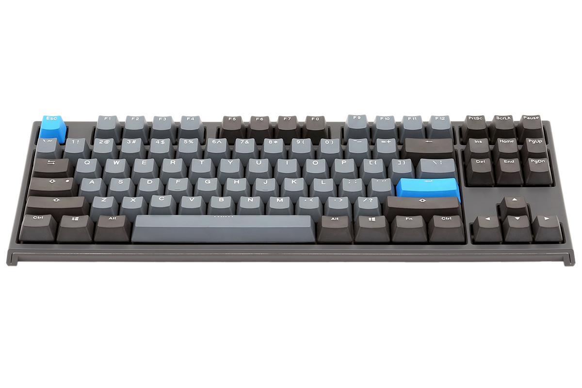 Teclado Mecanico Ducky One 2 Tkl Skyline Teclas Gris Oscuro Interruptor Rojo Ingles Pbt Doble Disparo Sin Costuras Estuche Gris Sin Led