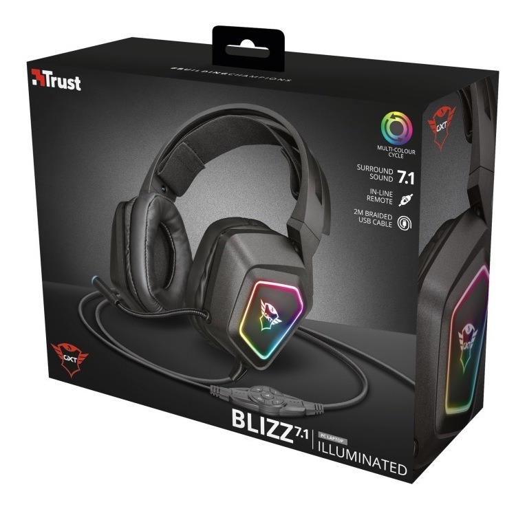 Auricular Gamer Trust Gxt 450 Blizz Rgb 7.1