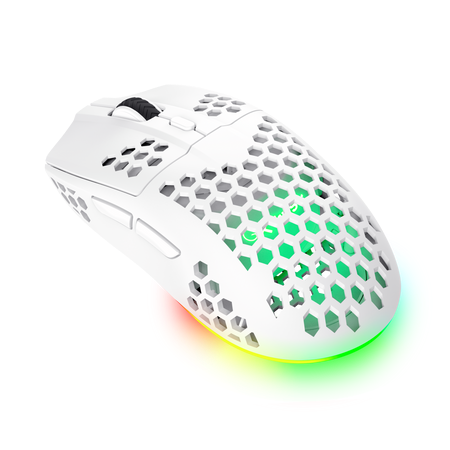 Mouse Trust Helox Gaming Wireless Liviano White Gxt929w