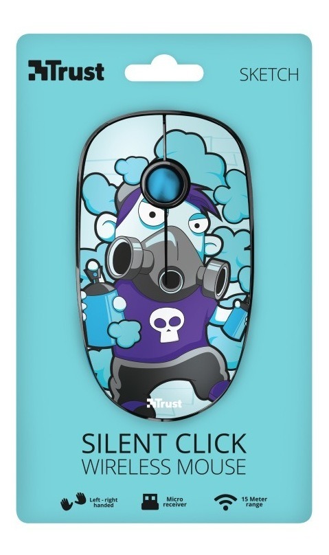 Mouse Trust Sketch Silent Wireless Blue