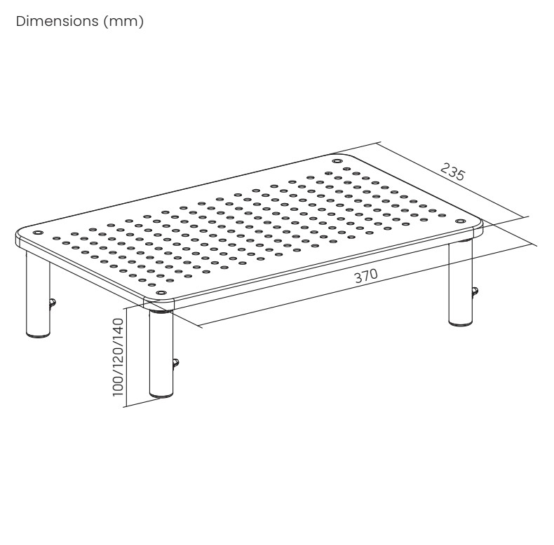 Elevador Para Monitor 13-32 Intelaid 20kg It-ste