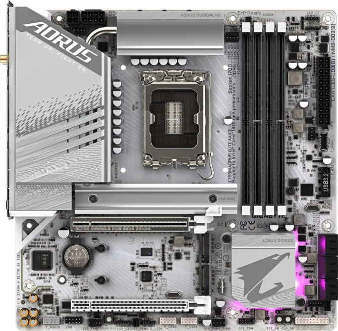 Mother Gigabyte (lga1700) Z790m A Elite Ax Ice
