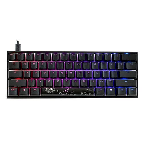 Teclado Gamer Ducky Mecha Mini Rgb Cherry Brown Rgb Pbt Double-shot 60