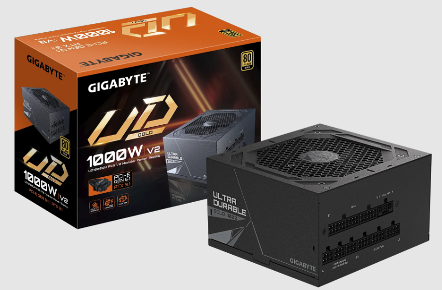 Fuente Gamer Gigabyte 1000w Pg5 V2 80 Plus Gold Full Modular