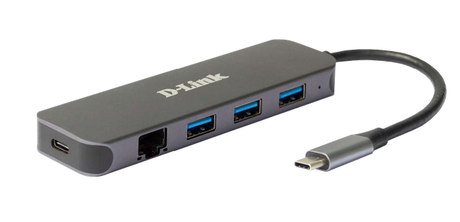 D-link Hub Usb-c 5 En 1 Con Gigabit Ethernet
