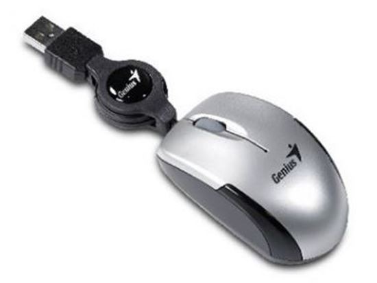 Mouse Genius Micro Traveler Usb Silver Notebook Oficina Pc