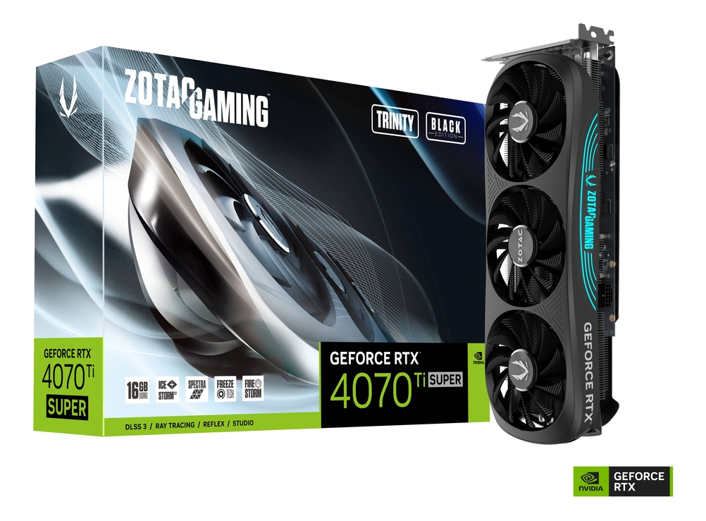 Placa De Video Zotac Rtx 4070ti Super 16gb Trinity Black Ed