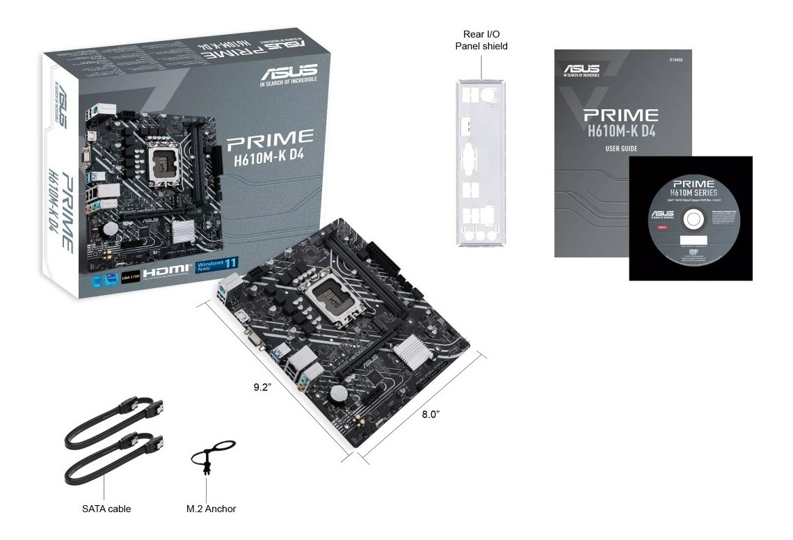Mother Asus (lga1700) Prime H610m-k D4 Csm