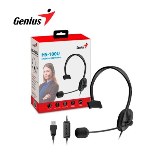 Auricular Genius Hs-100u Black Usb