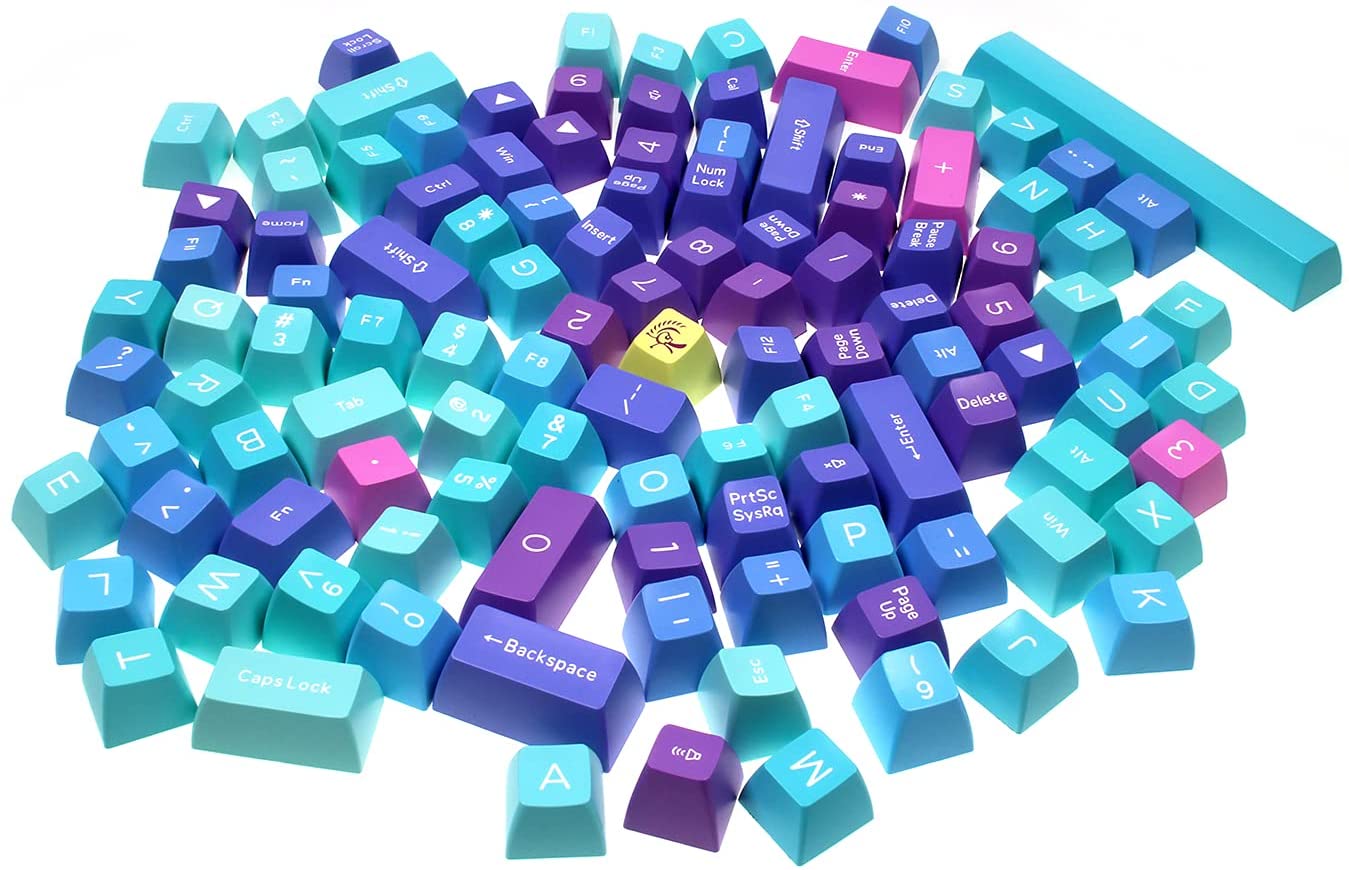 Ducky Keycap Set Azure Sa Us Abs Seamless Double Shot