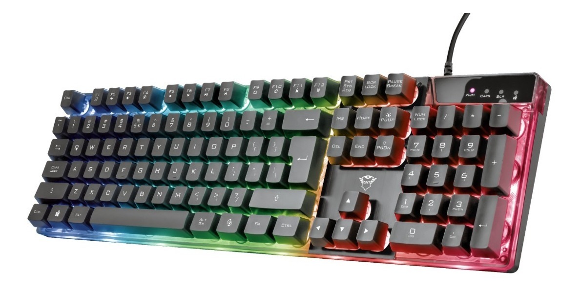 Teclado Gamer Trust Azor Gxt 835 / Idioma Ingles