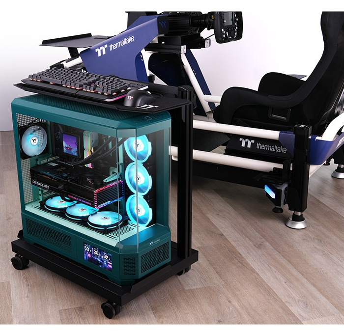 ACCESORIO SIMULADOR THERMALTAKE CARRITO MOVIL PC CON BANDEJA TECLADO MOUSE