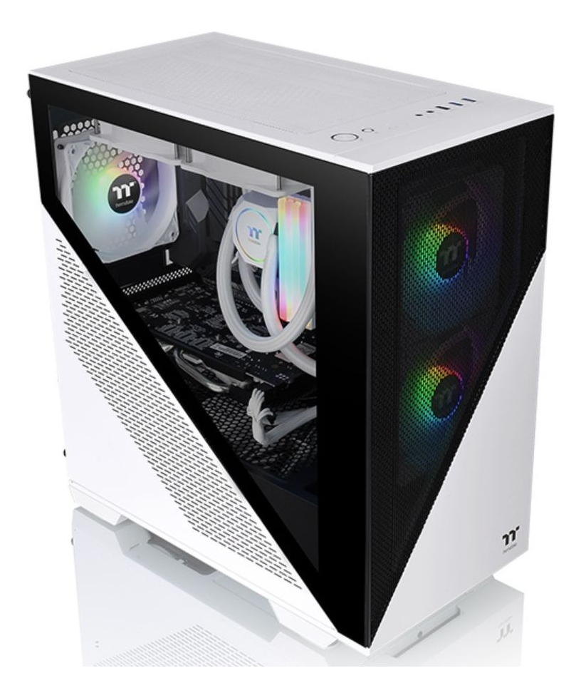 Gabinete Gamer Thermaltake Divider 170 Tg Argb Snow White Temp Glass