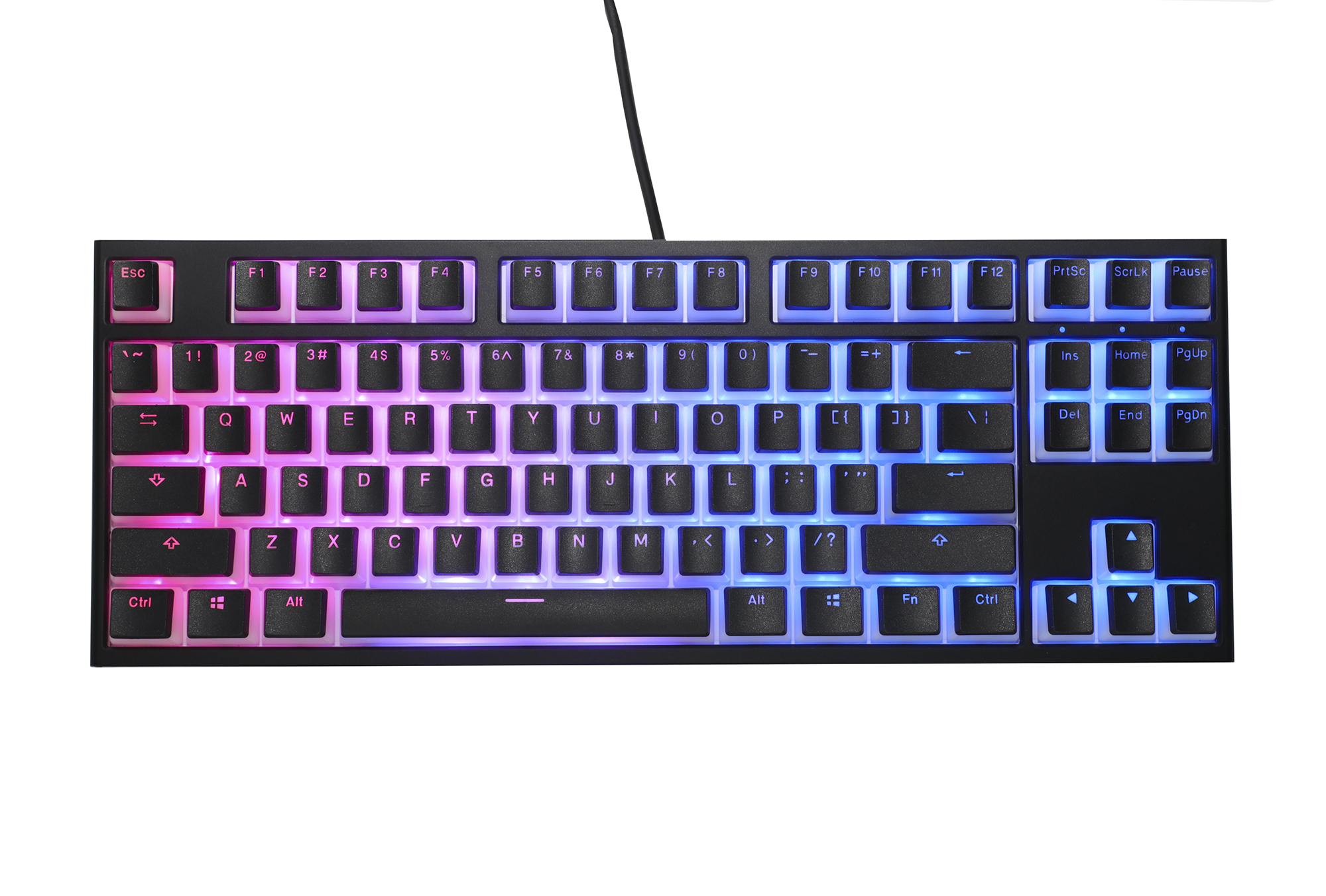 Teclado Gamer Ducky One 2 Rgb Tkl Pudding Edition Rgb Led Cherry Mx Blue Double Shot