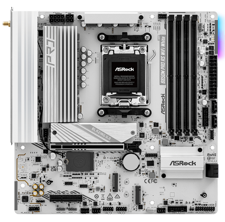 Mother Asrock (am5) B850m Pro Rs Wifi White