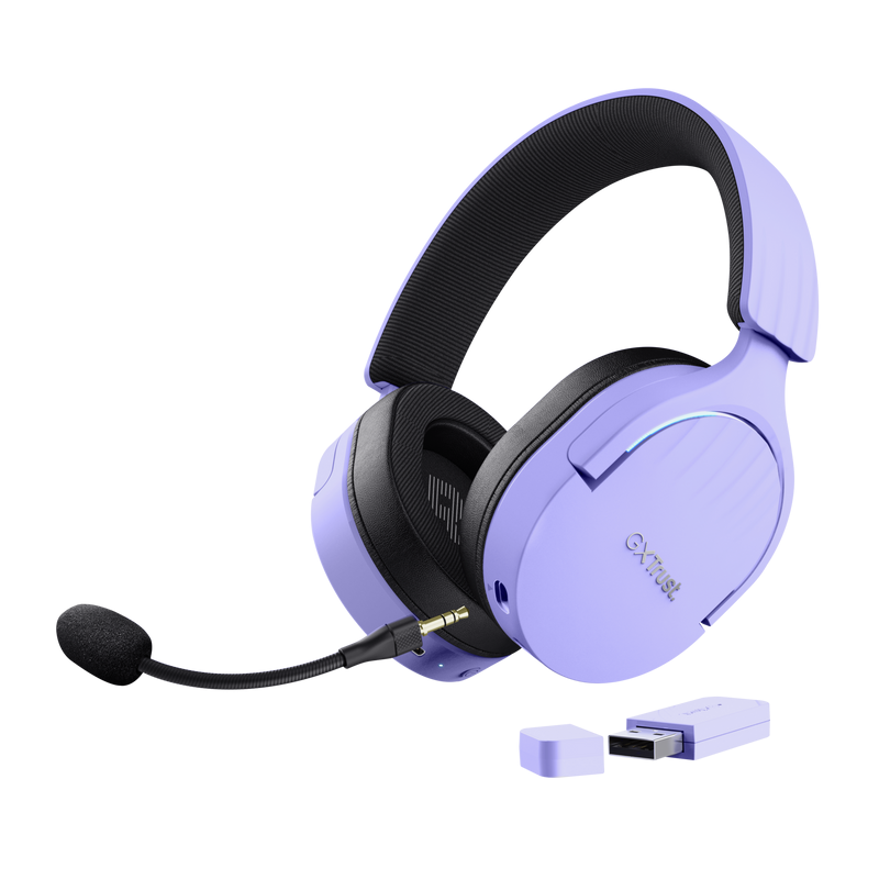 Auricular Gamer Trust Fayzo Wireless Purple Gxt491p