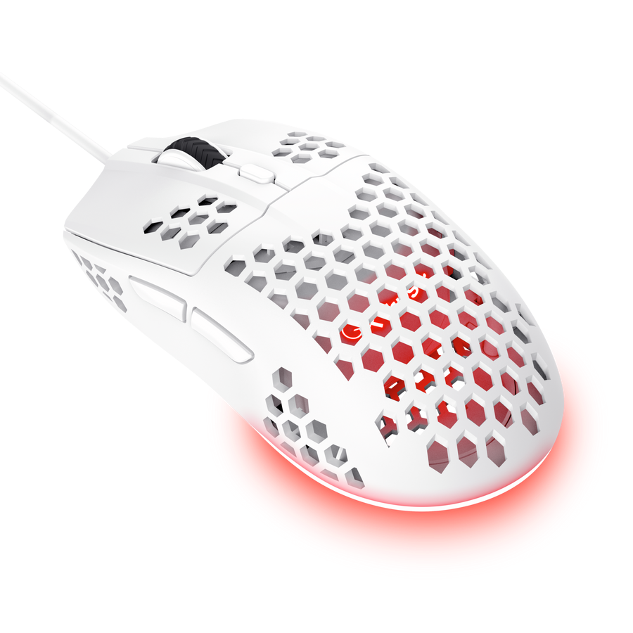 Mouse Trust Helox Gaming Ultraligero White Gxt928w
