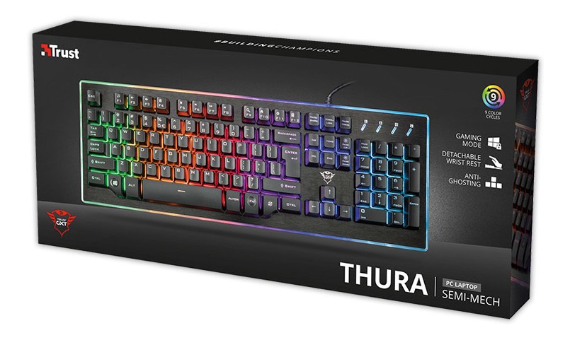 Teclado Gamer Trust Thura Semi Es Gxt 860