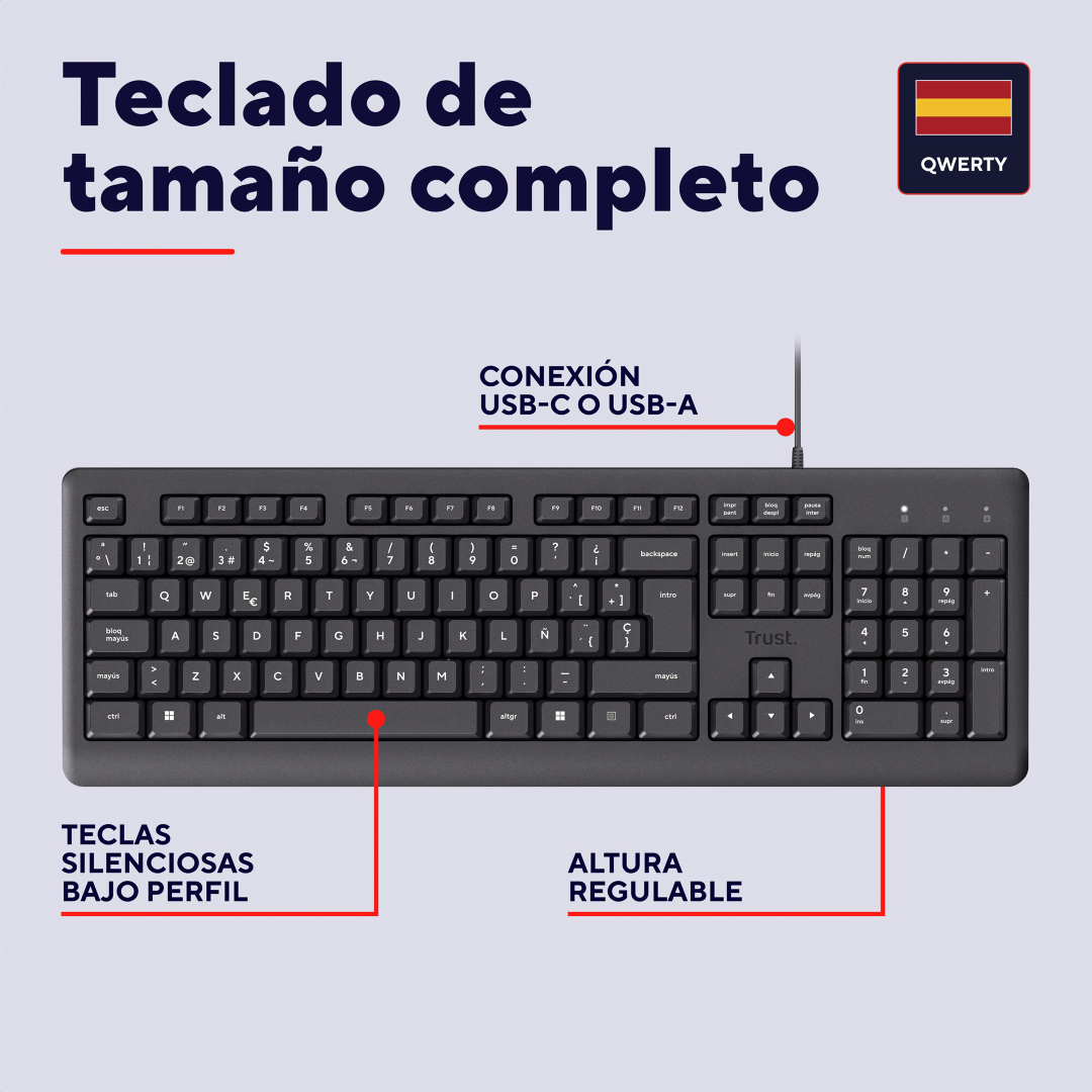 Teclado Trust Primo Es