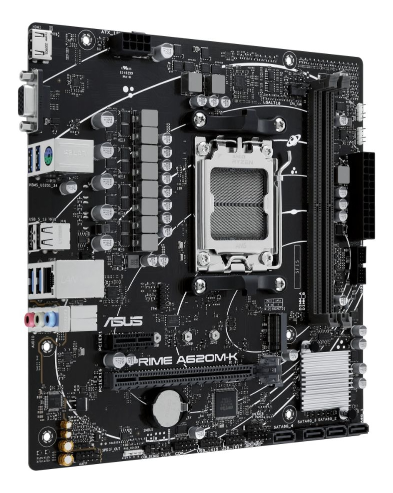 Mother Asus (am5) Prime A620m-k | Mundo Hardware