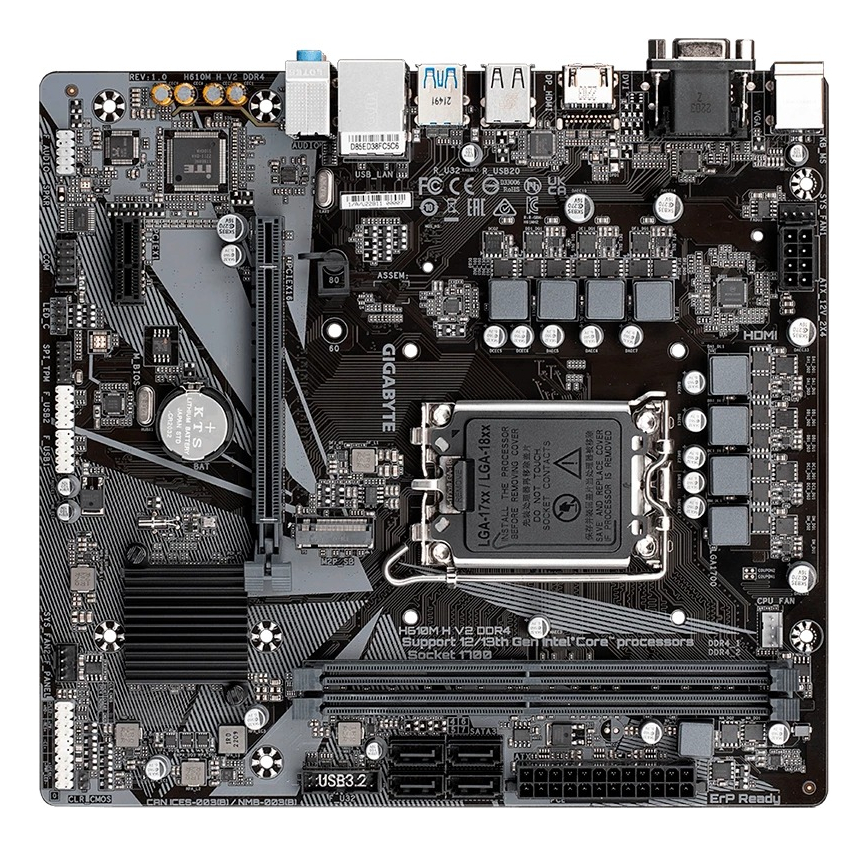 Mother Gigabyte (lga1700) H610m H V2 Ddr4