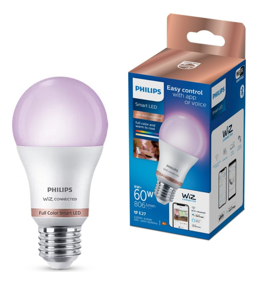 Lampara Philips Wfb Led Smart A60 60w E27