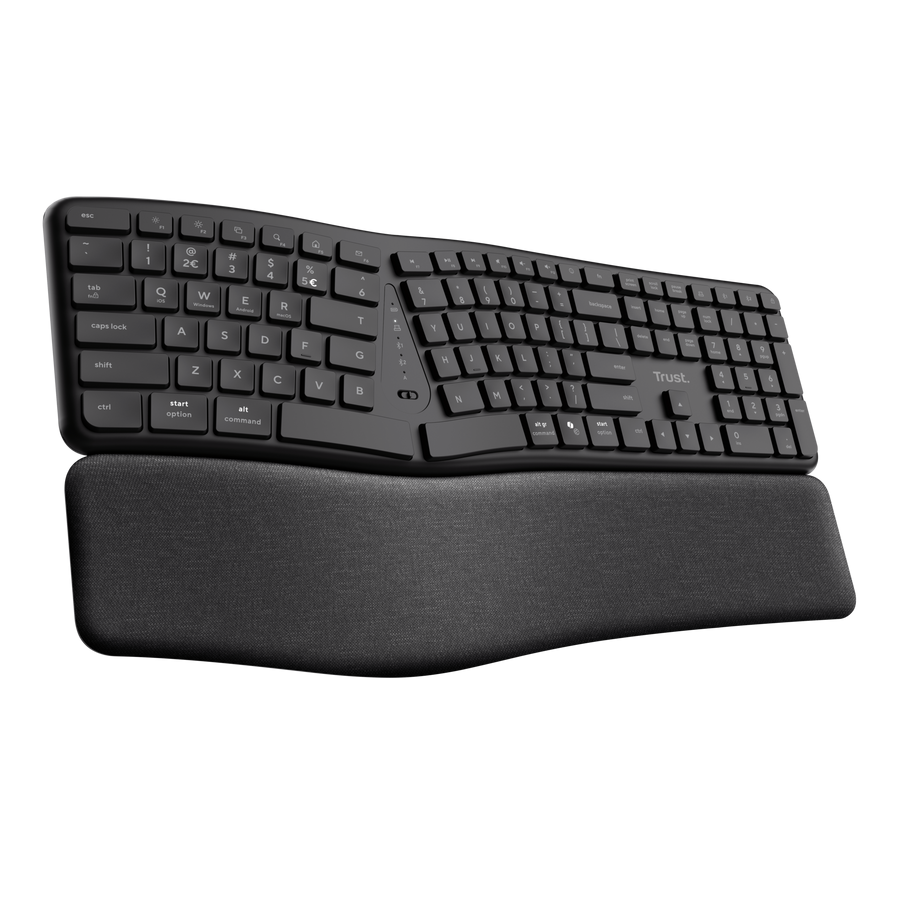 Teclado Trust Keyra Ergo Multi Wireless Es