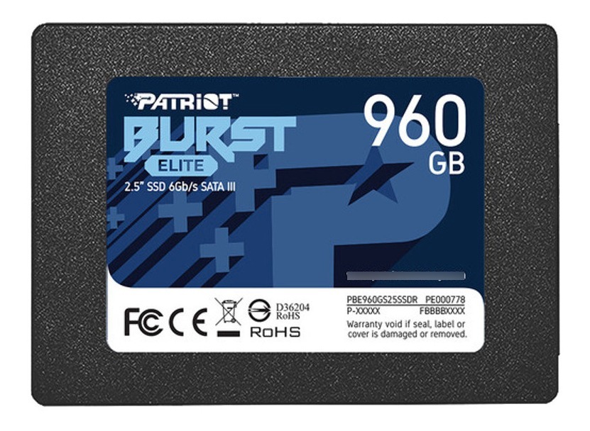 Disco Ssd Patriot Burst Elite Solid 960 Gb Sata3 Pe000778