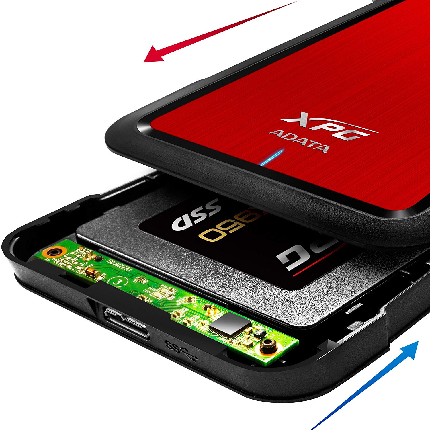 Accesorios Adata Carry Gabinete P/ssd Ex500 Red