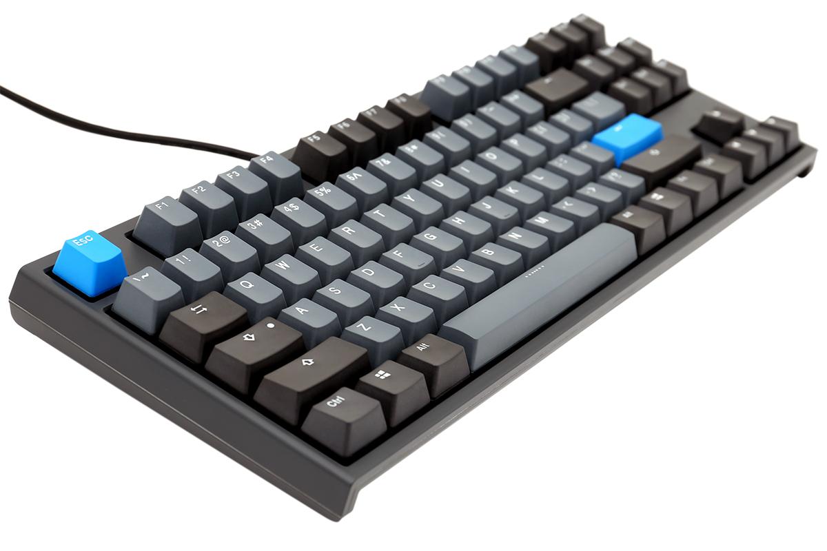 Teclado Mecanico Ducky One 2 Tkl Skyline Teclas Gris Oscuro Interruptor Rojo Ingles Pbt Doble Disparo Sin Costuras Estuche Gris Sin Led