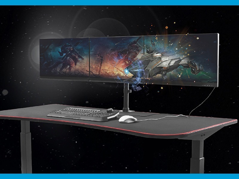 Soporte Intelaid De Escritorio Triple 13/27 Vesa 100x100 It-db3e