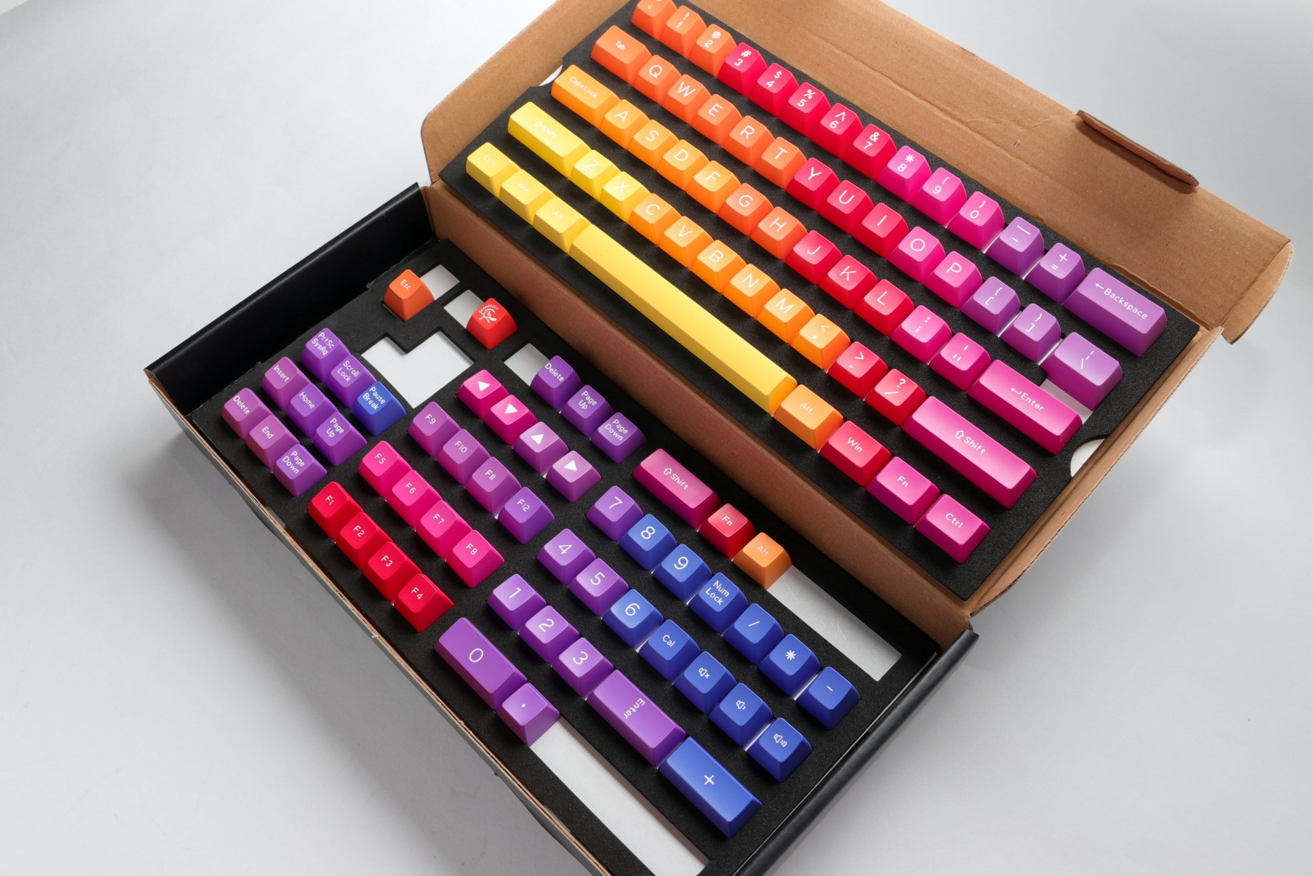 Ducky Keycap Set Afterglow Sa Us Abs Seamless Double Shot