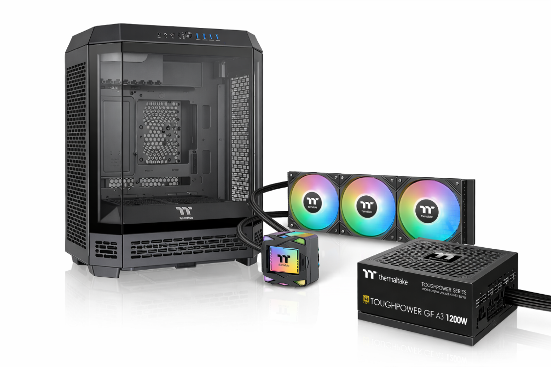 Gabinete C/fuente Thermaltake Tower 600 + 1200w 80 Plus Gold  + La360 Argb (full Kit)