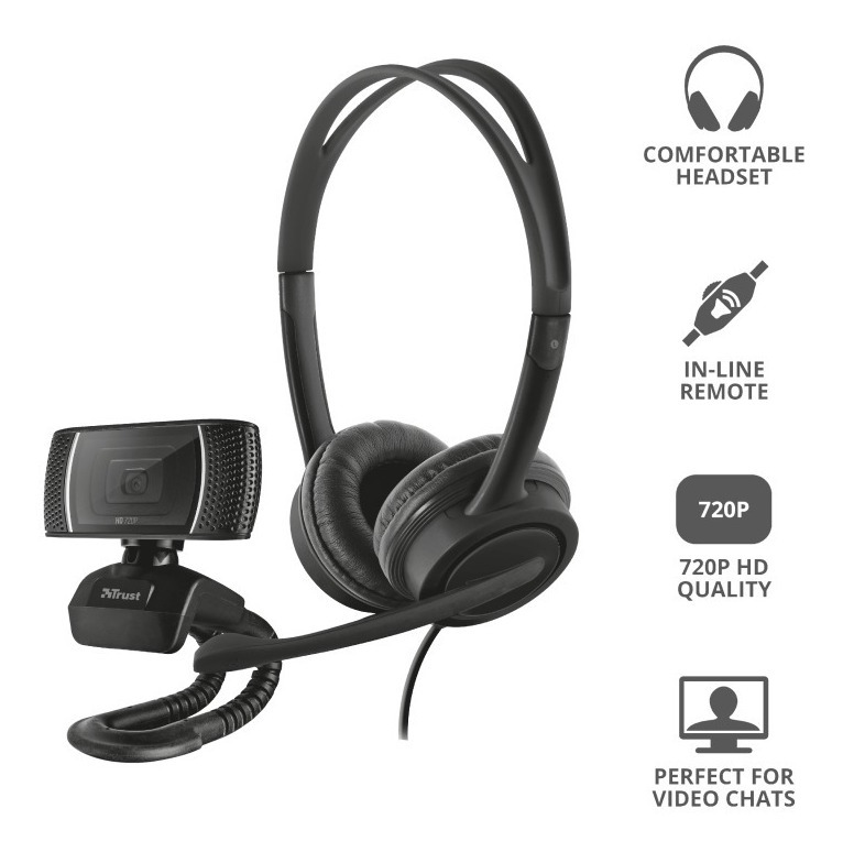 Auricular Y Webcam Trust Doba Home Office
