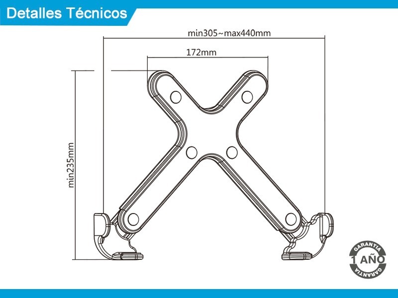 Soporte Intelaid Porta Notebook Ergonom 11 A 17 Mak 8k It-dst