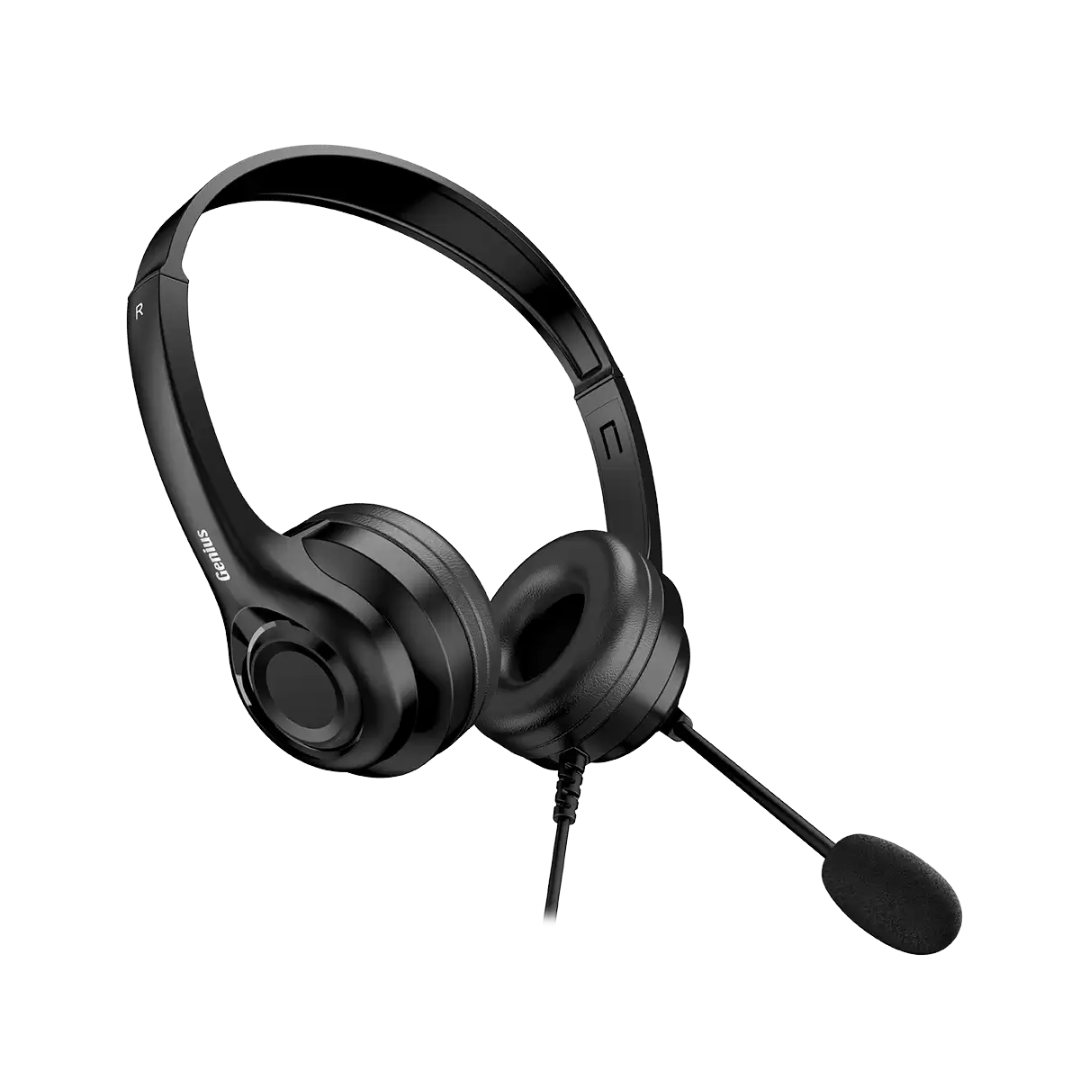 Auricular + Mic Headset Genius Hs-235u Usb A+c Black