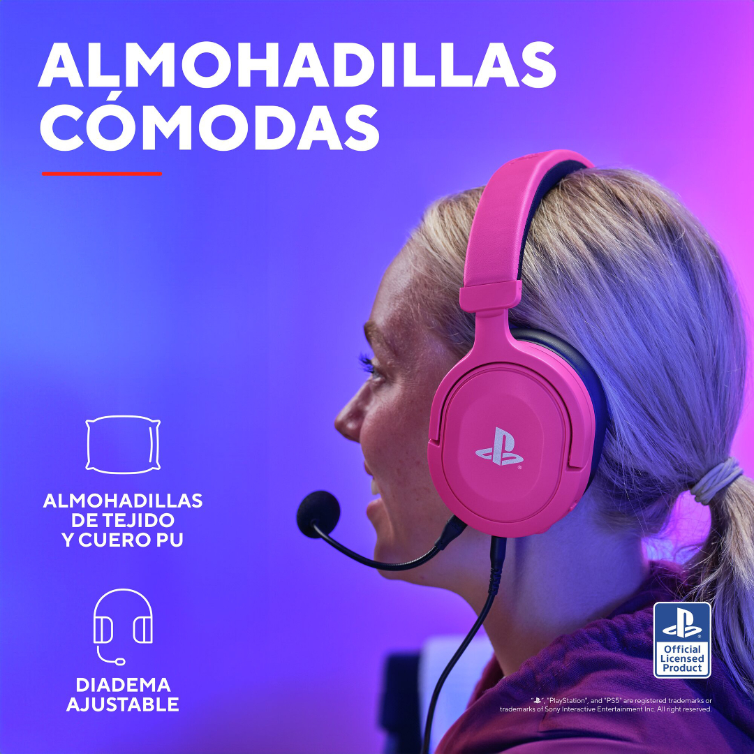 Auricular Gamer Trust Forta Gxt498p Ps5 Pink