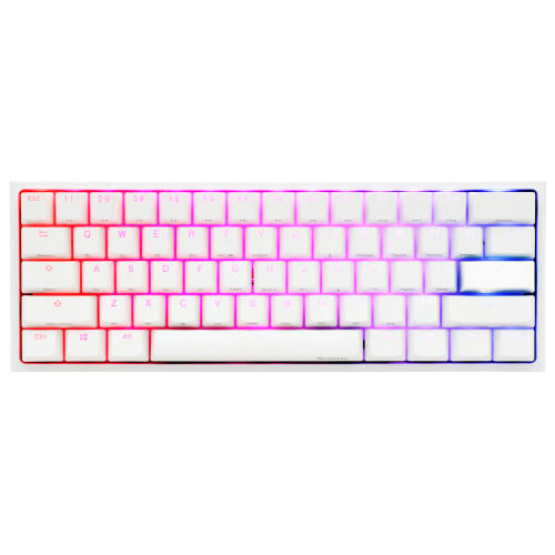 Teclado Gamer Ducky One 2 Mini Pure White Rgb Cherry Brown Rgb Double-shot Pbt Mecanico