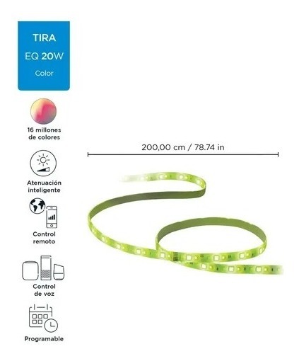 Accesorios Wiz Hue Cable 2m Rgb Ledstrip Starkit Type-c