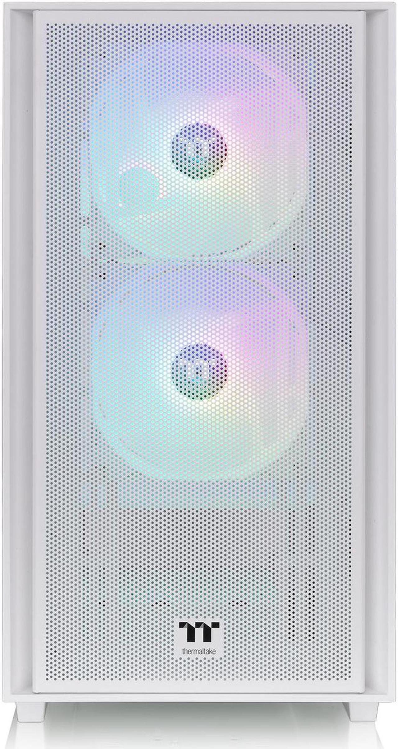 Gabinete Gamer Thermaltake Versa H16 Tg Argb Snow White Temp Glass