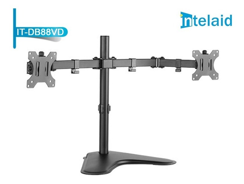 Soporte Intelaid De Escritorio Doble Monitor Con Base 13/32 Max 8kg It-db88vd