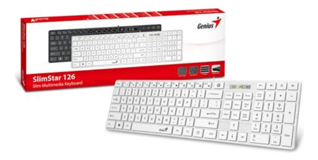 Teclado Genius Slimstar 126 White Usb