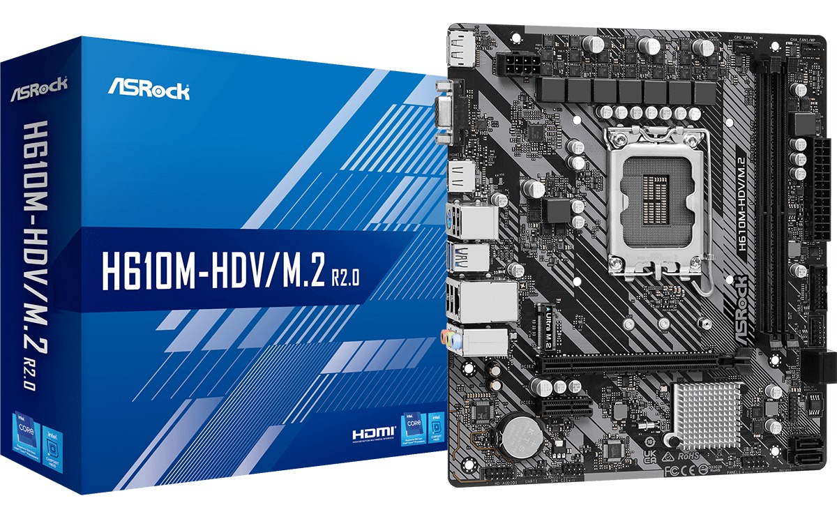 Mother Asrock (lga1700) H610m-hdv/m.2 R2.0