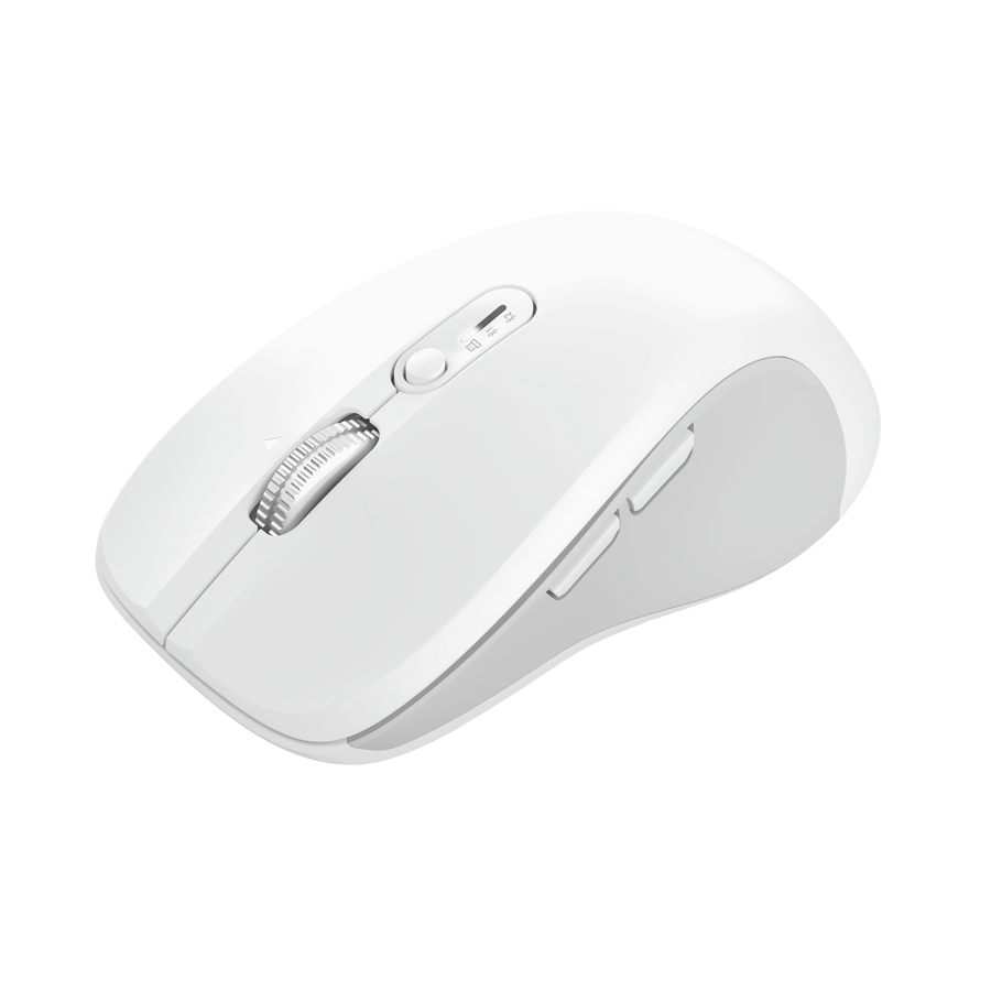 Mouse Gamer Trust Ferro Multidispositivo Wireless Con Rueda De Hiperdesplazamiento White