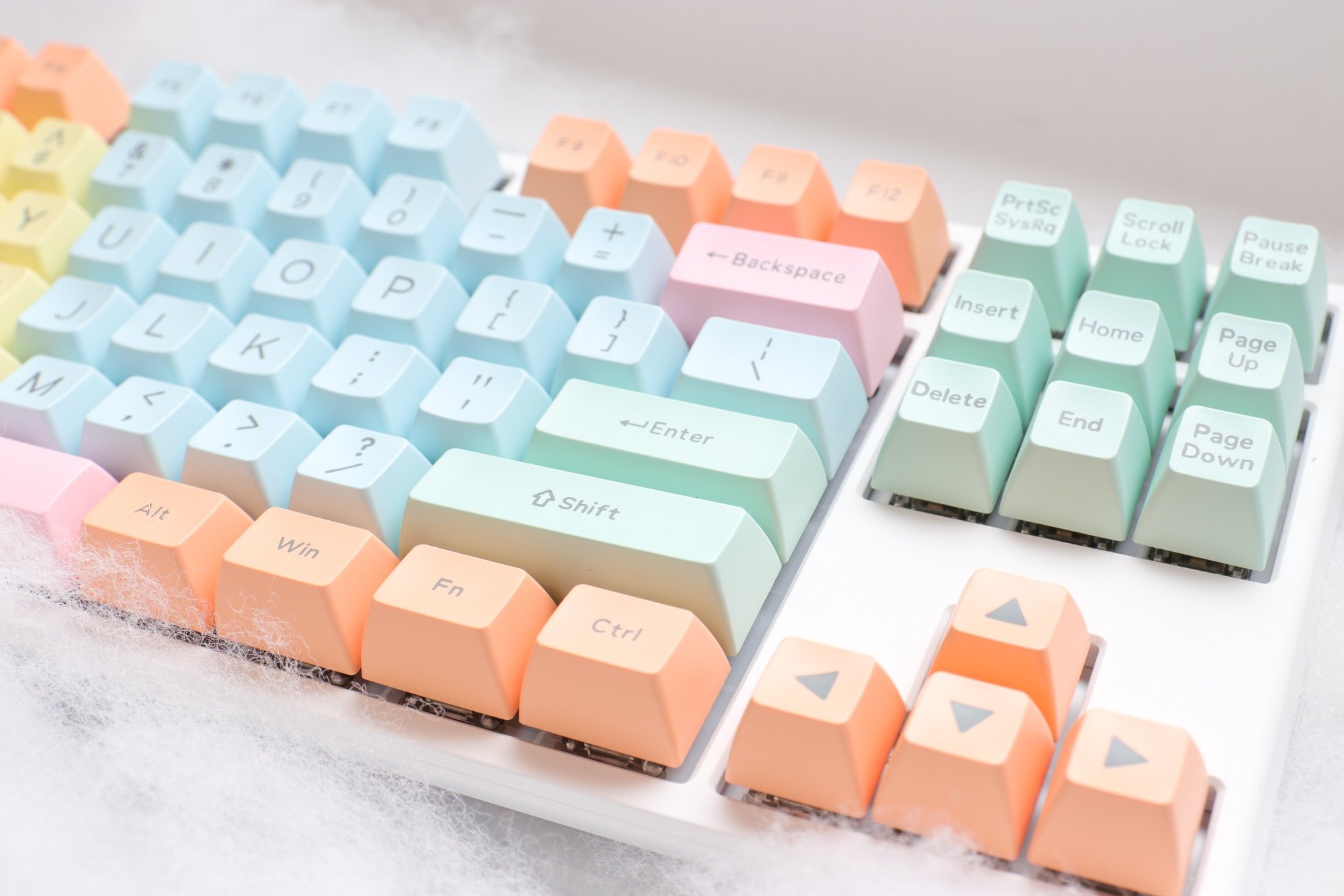 Set De Teclas Ducky Cotton Candy 108 Teclas Double Shot Keycap