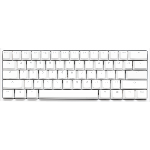 Teclado Gamer Ducky One 2 Mini Pure White Rgb Cherry Brown Rgb Double-shot Pbt Mecanico
