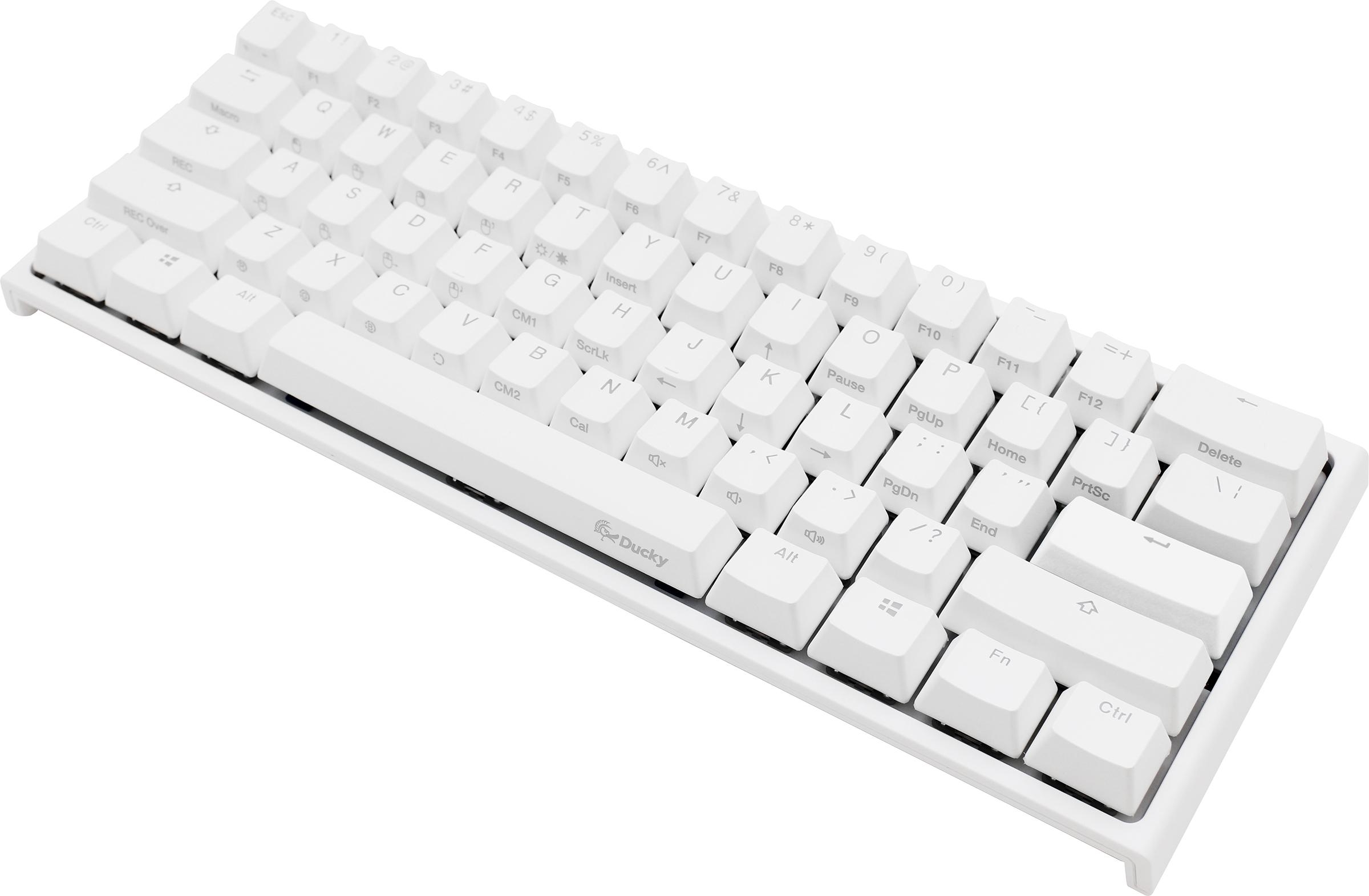 Teclado Gamer Ducky One 2 Mini Pure White Rgb Version  Gaming Cherry Mx Red Double-shot Pbt Mecanico