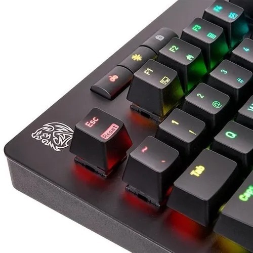 Teclado Gamer Tt Esports Neptune Elite Ttc Rgb Blue Axis Black Spanish