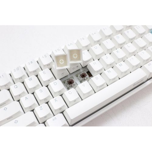 Teclado Gamer Ducky One 2 Mini Pure White Rgb Cherry Brown Rgb Double-shot Pbt Mecanico